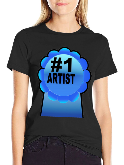 #1 Artist Graphic Tee - Black Cotton T-Shirt