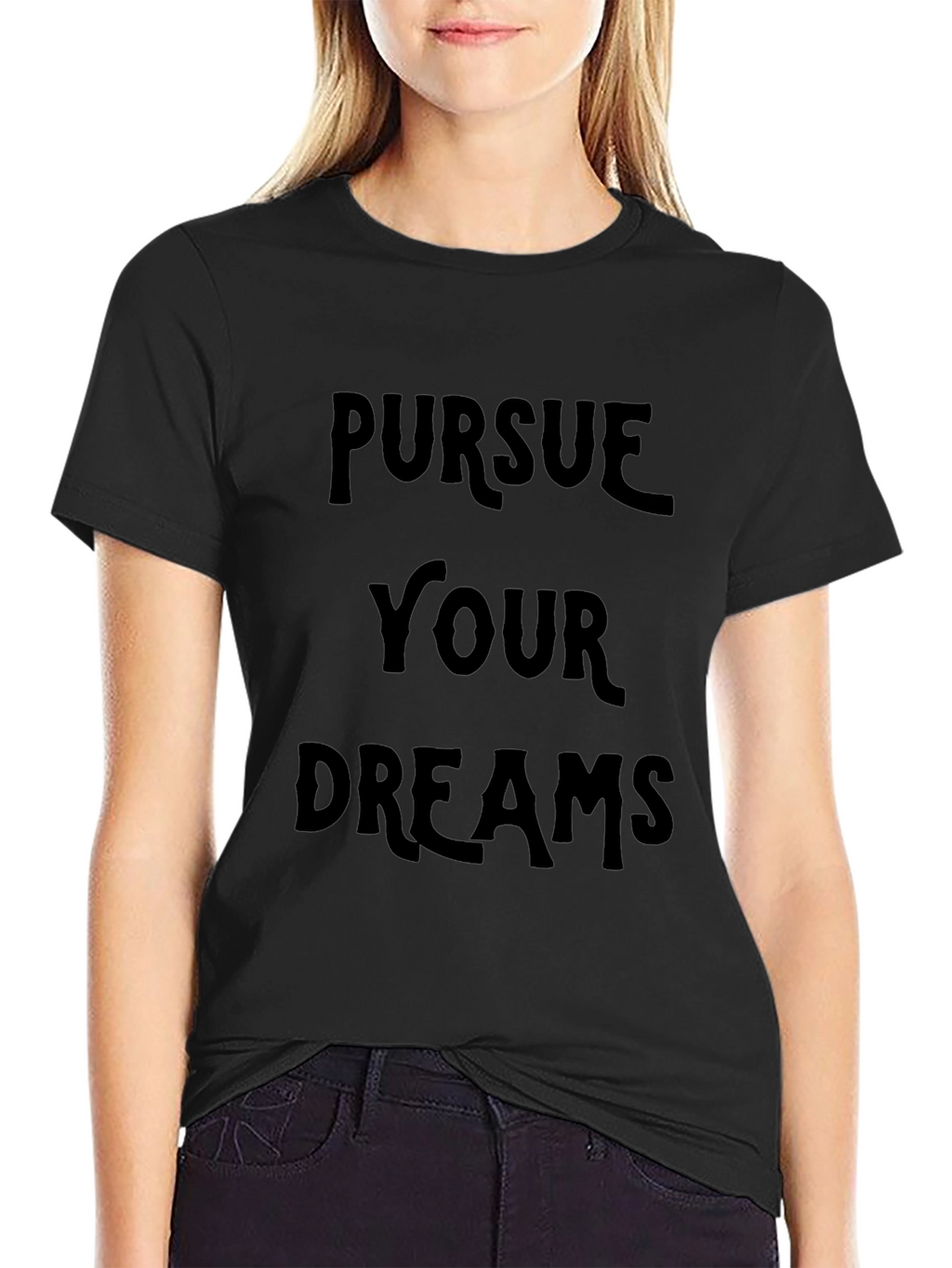 Pursue Your Dreams Black Graphic Tee