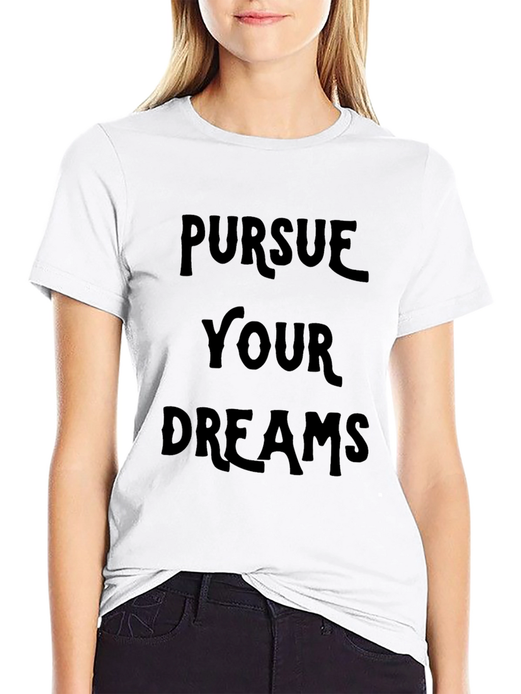 Pursue Your Dreams Black Graphic Tee