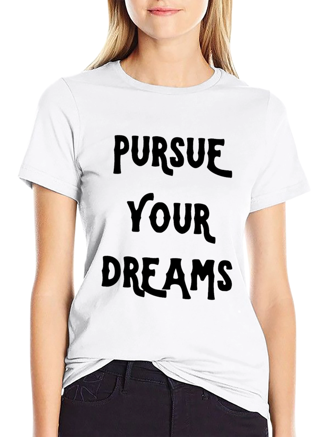 Pursue Your Dreams Black Graphic Tee
