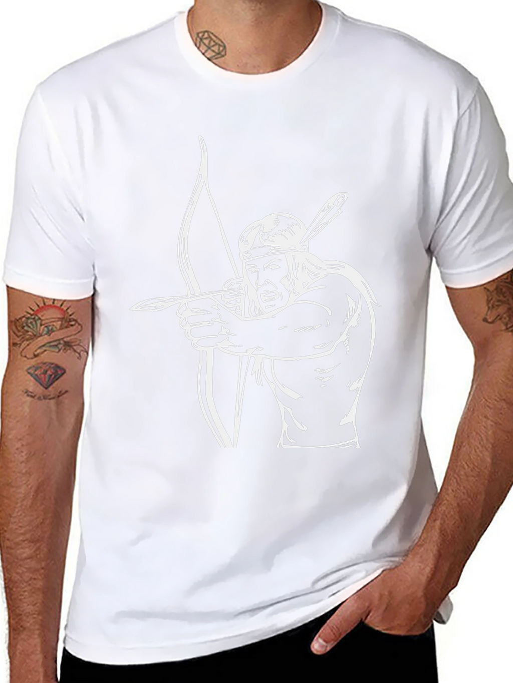 Archer Graphic Tee - Native American Style Print