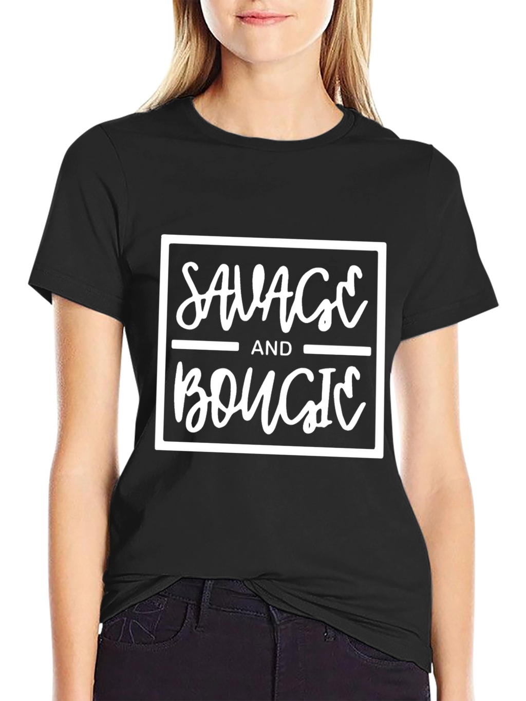 Savage and Bougie Graphic Tee - Black
