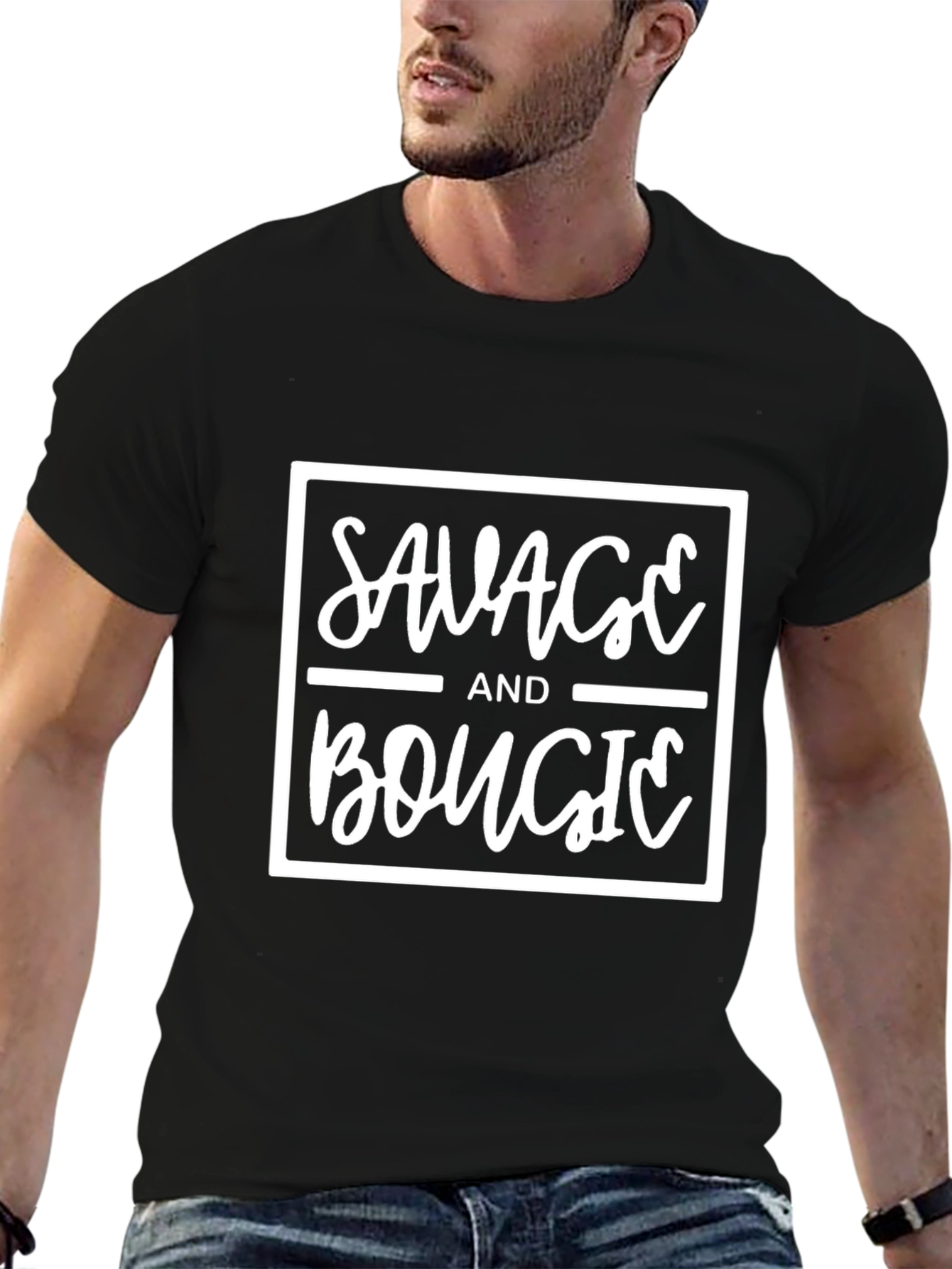 Savage and Bougie Graphic Tee - Black