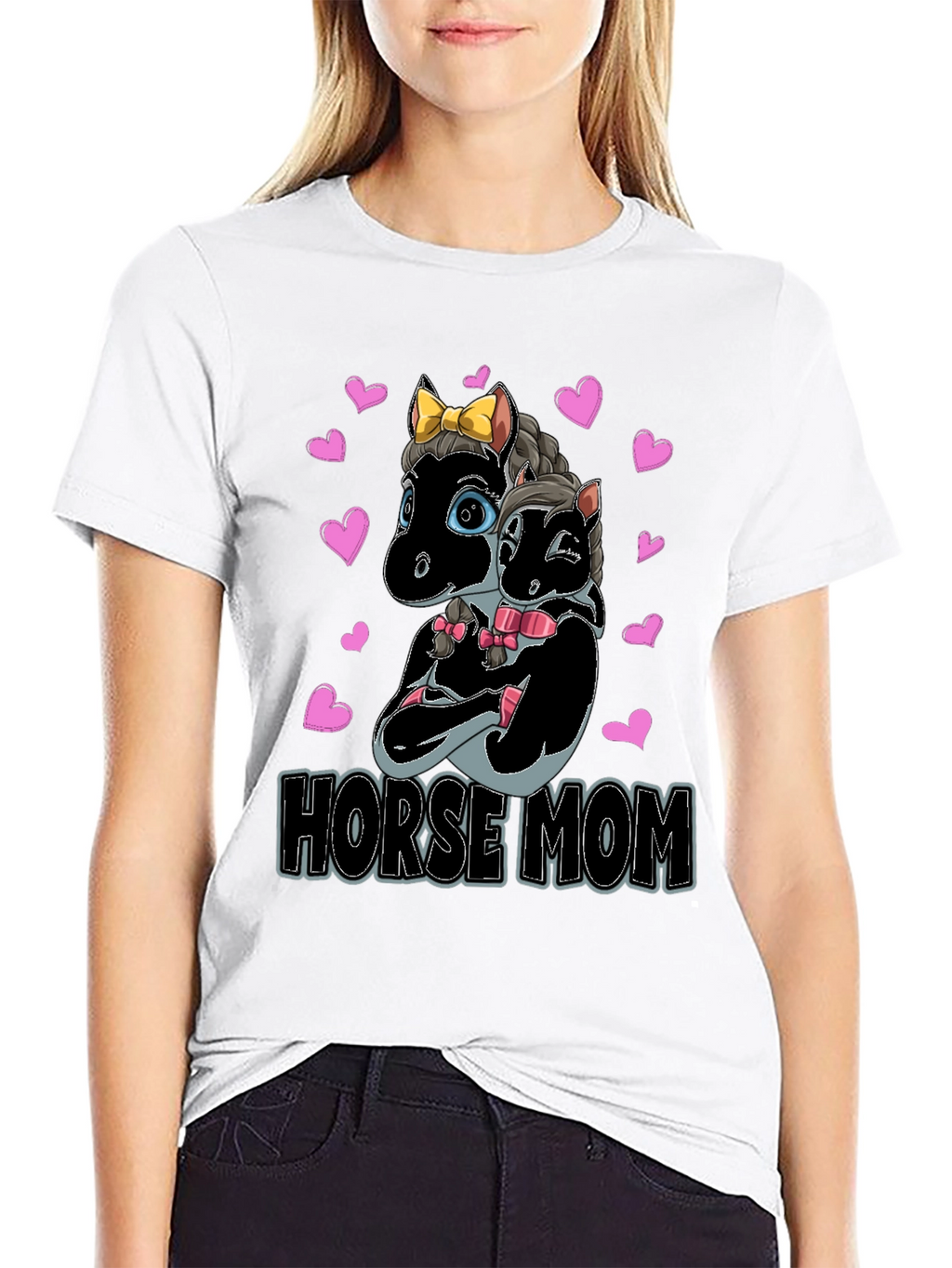 Horse Mom T-Shirt - Cute Horse Design
