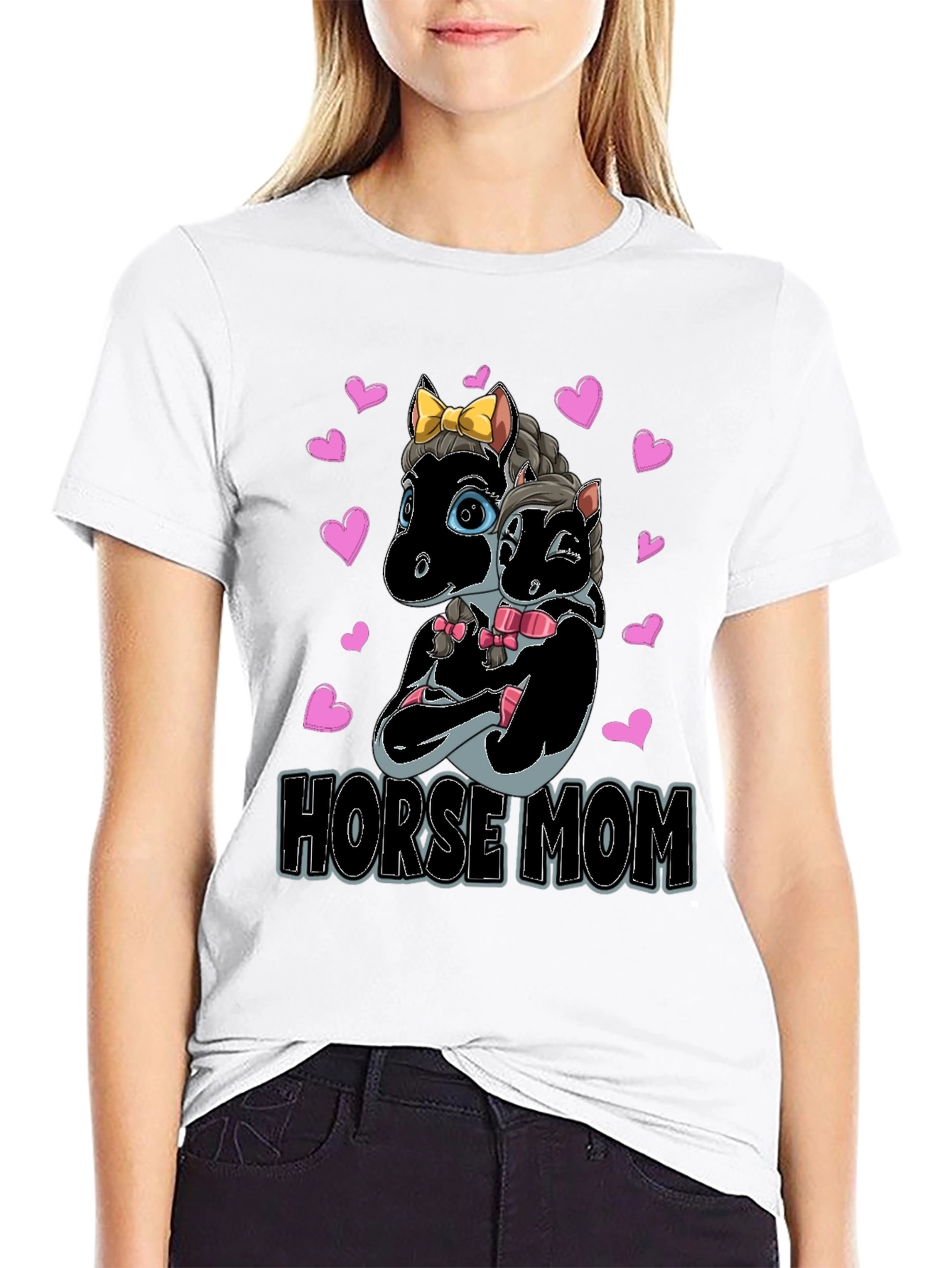 Horse Mom T-Shirt - Cute Horse Design