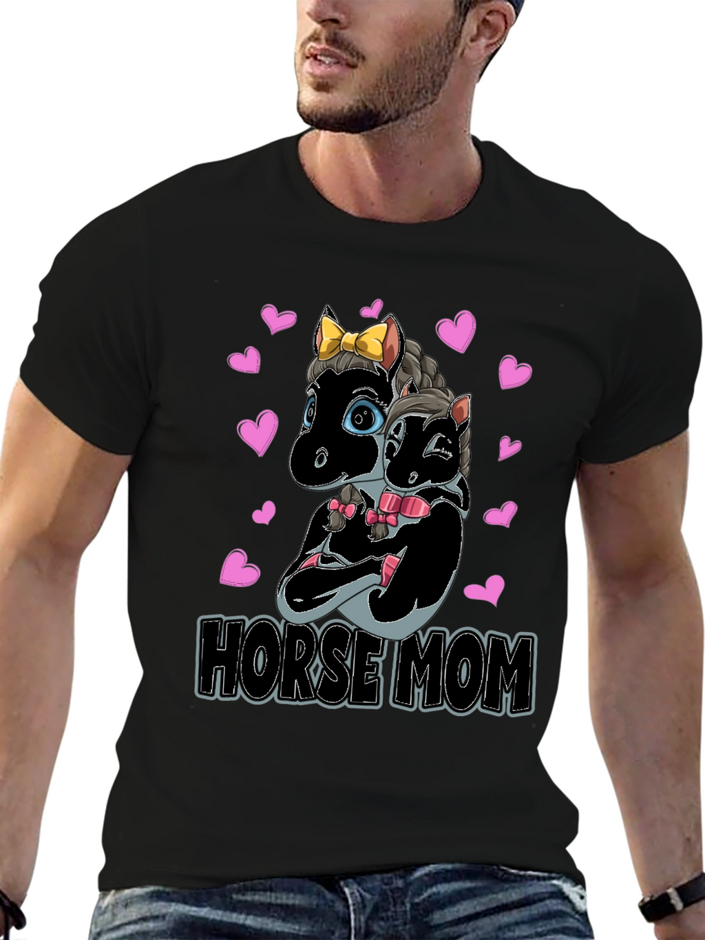 Horse Mom T-Shirt - Cute Horse Design