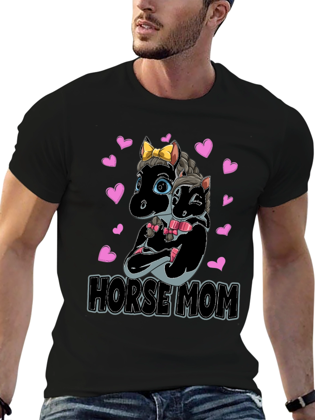 Horse Mom T-Shirt - Cute Horse Design