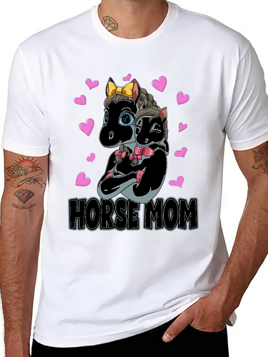 Horse Mom T-Shirt - Cute Horse Design