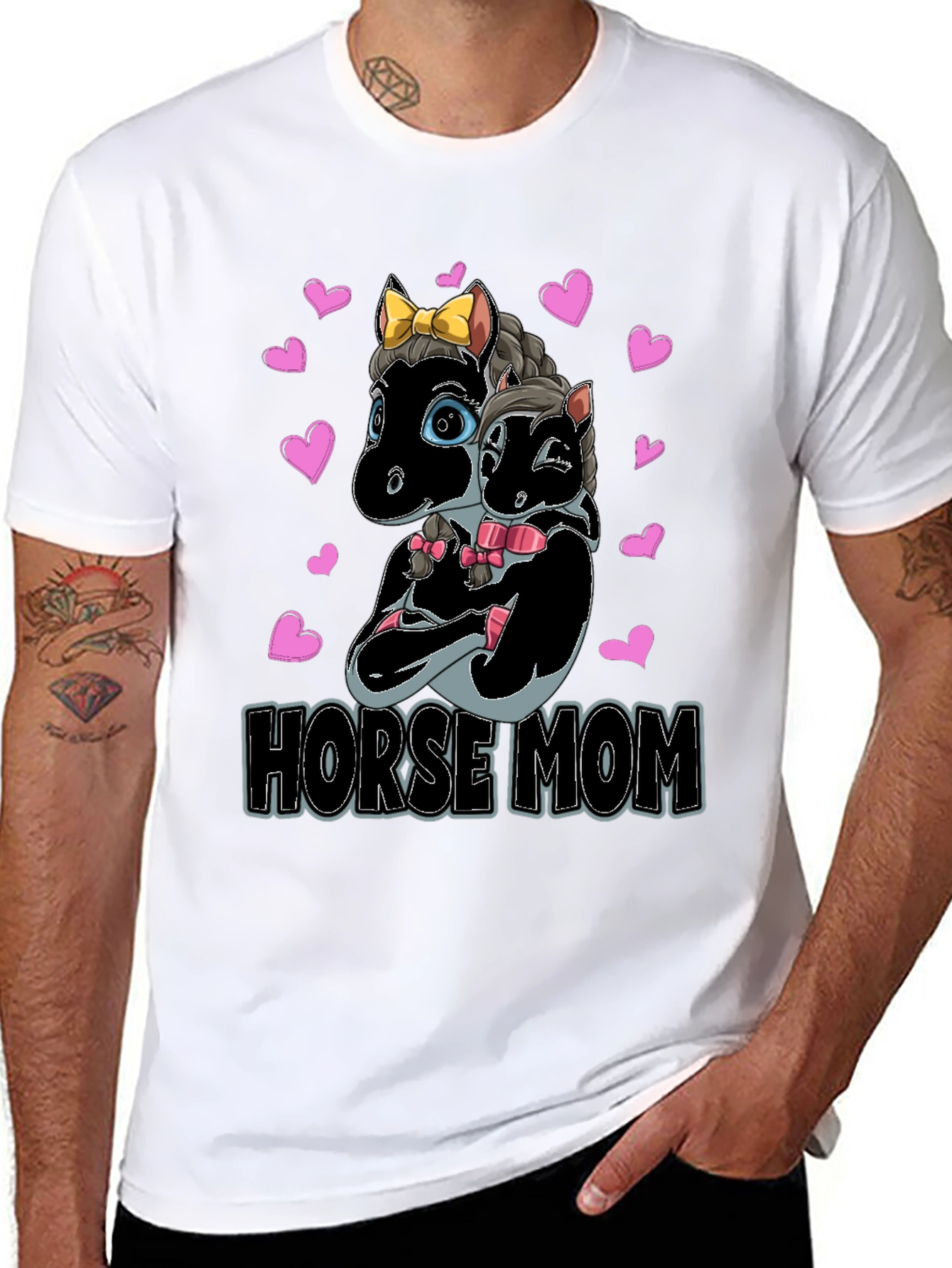 Horse Mom T-Shirt - Cute Horse Design