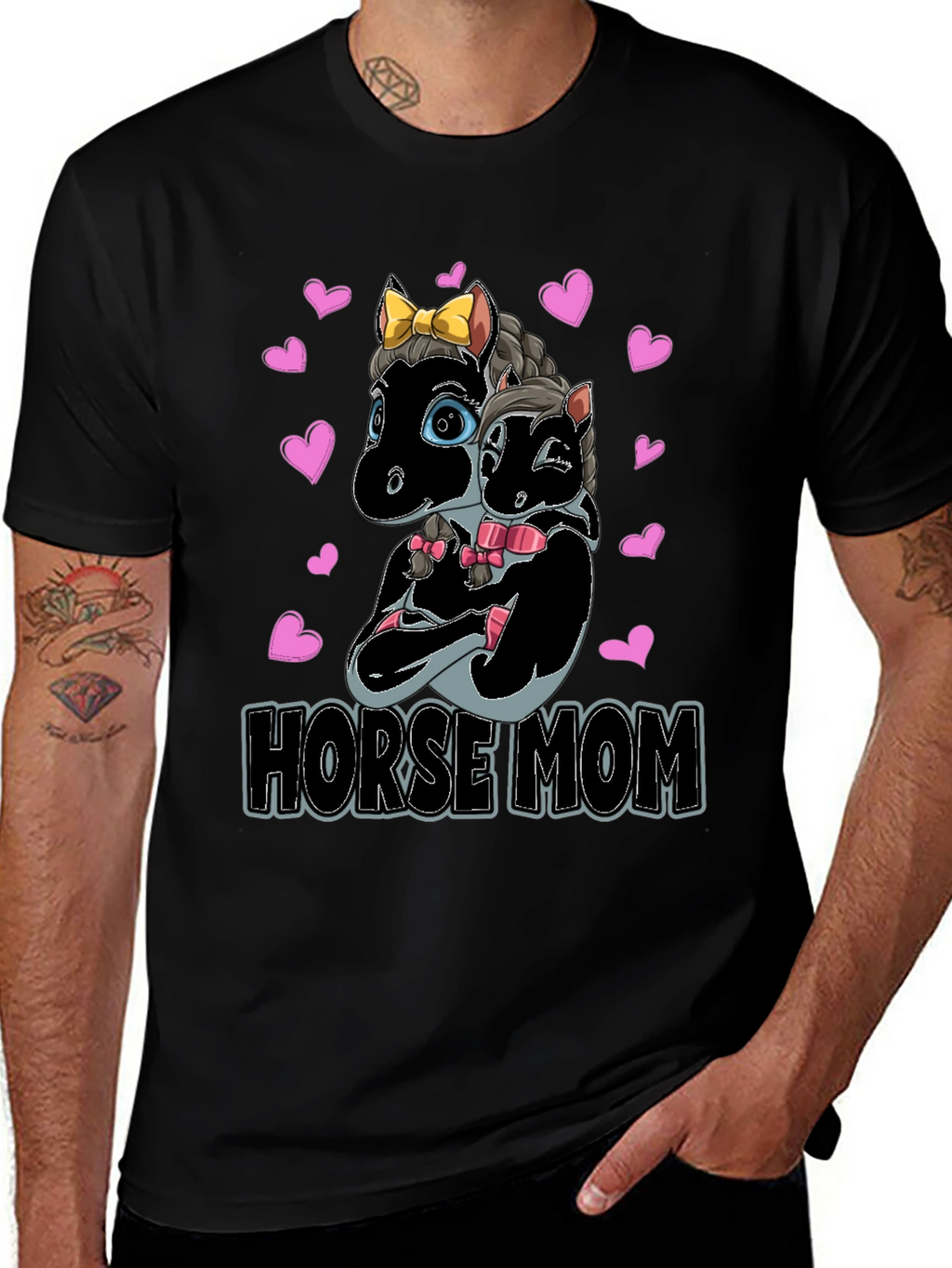 Horse Mom T-Shirt - Cute Horse Design
