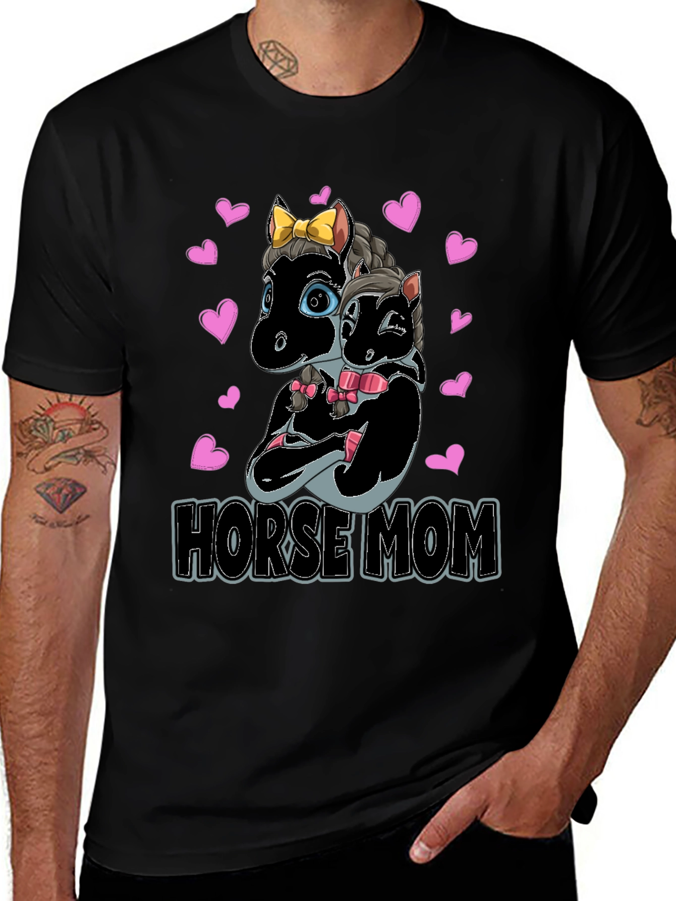 Horse Mom T-Shirt - Cute Horse Design