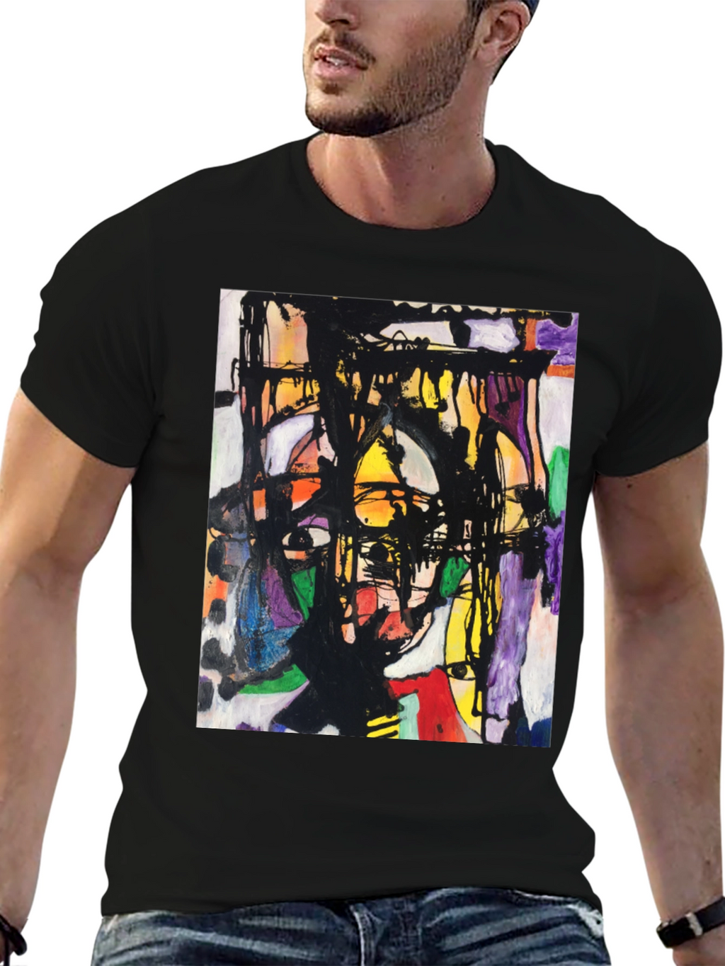 Abstract Art Graphic Tee - Modern Unisex T-Shirt
