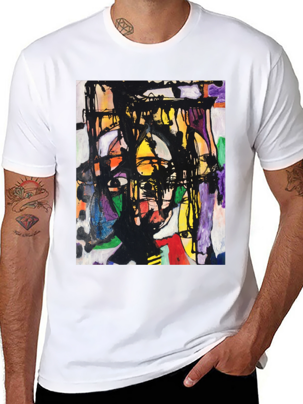 Abstract Art Graphic Tee - Modern Unisex T-Shirt