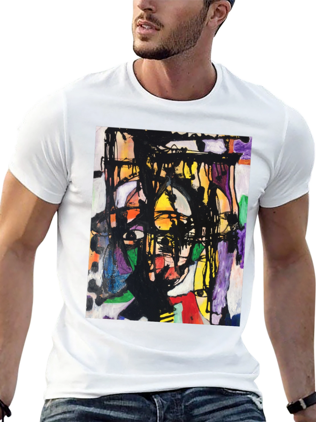 Abstract Art Graphic Tee - Modern Unisex T-Shirt