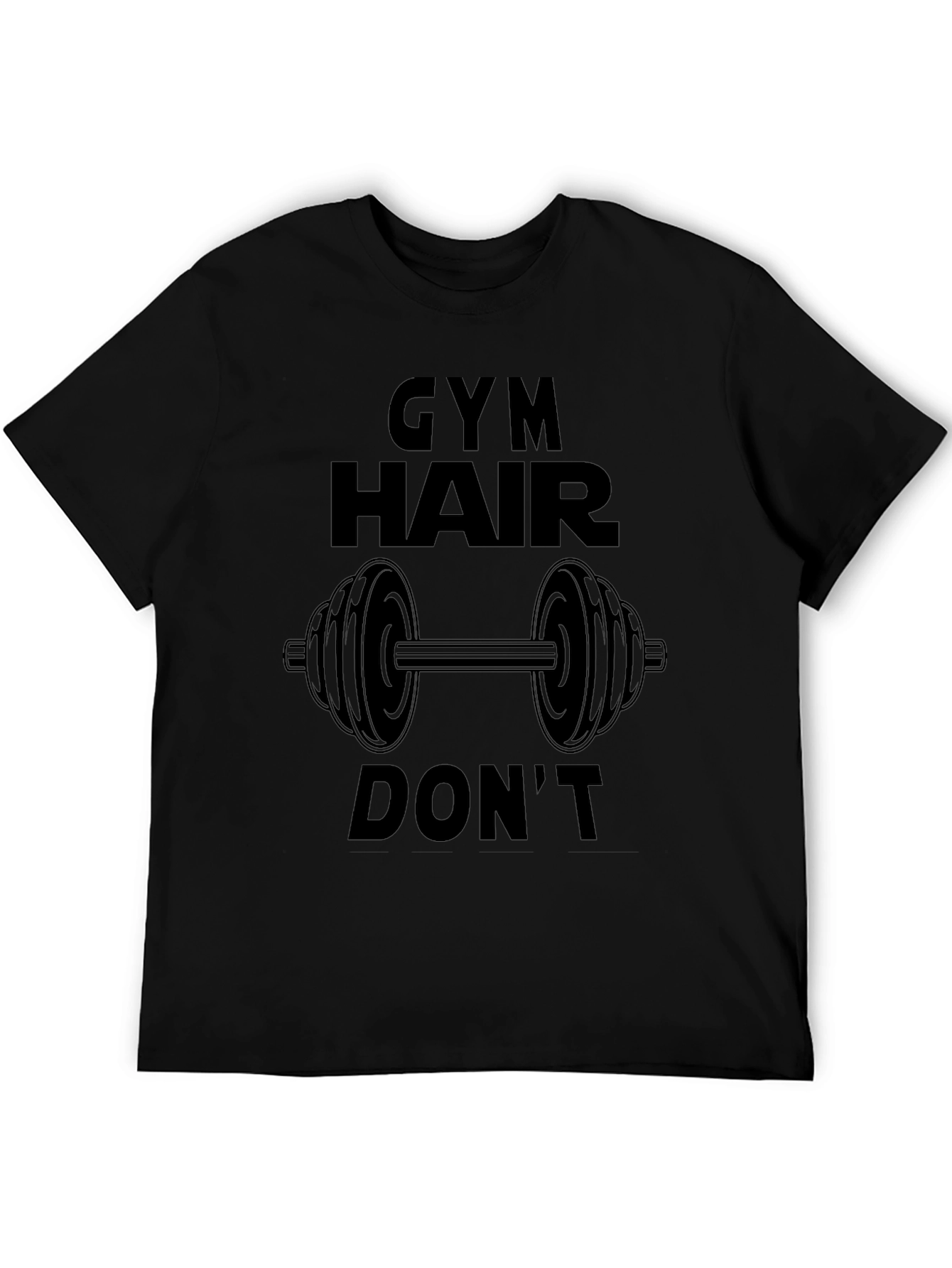 Gym Hair Dont Care Black T-Shirt