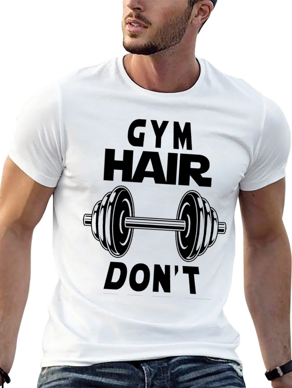Gym Hair Dont Care Black T-Shirt