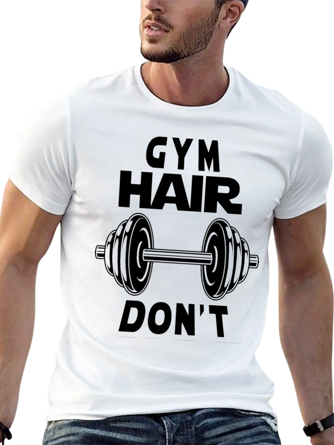 Gym Hair Dont Care Black T-Shirt