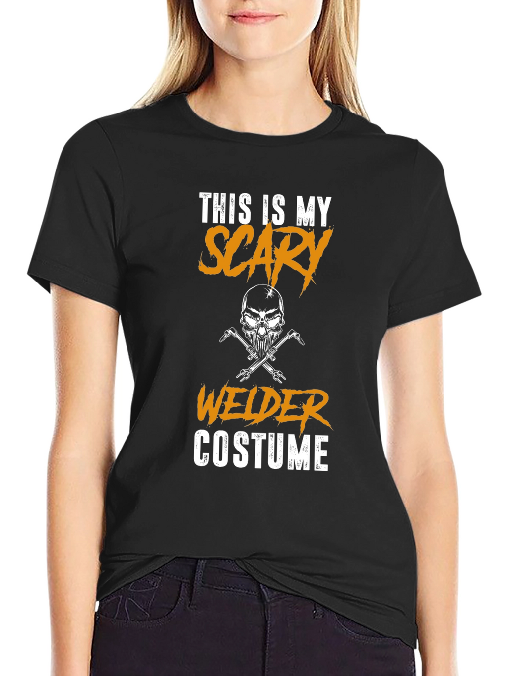 Scary Welder Costume Graphic Tee - Black