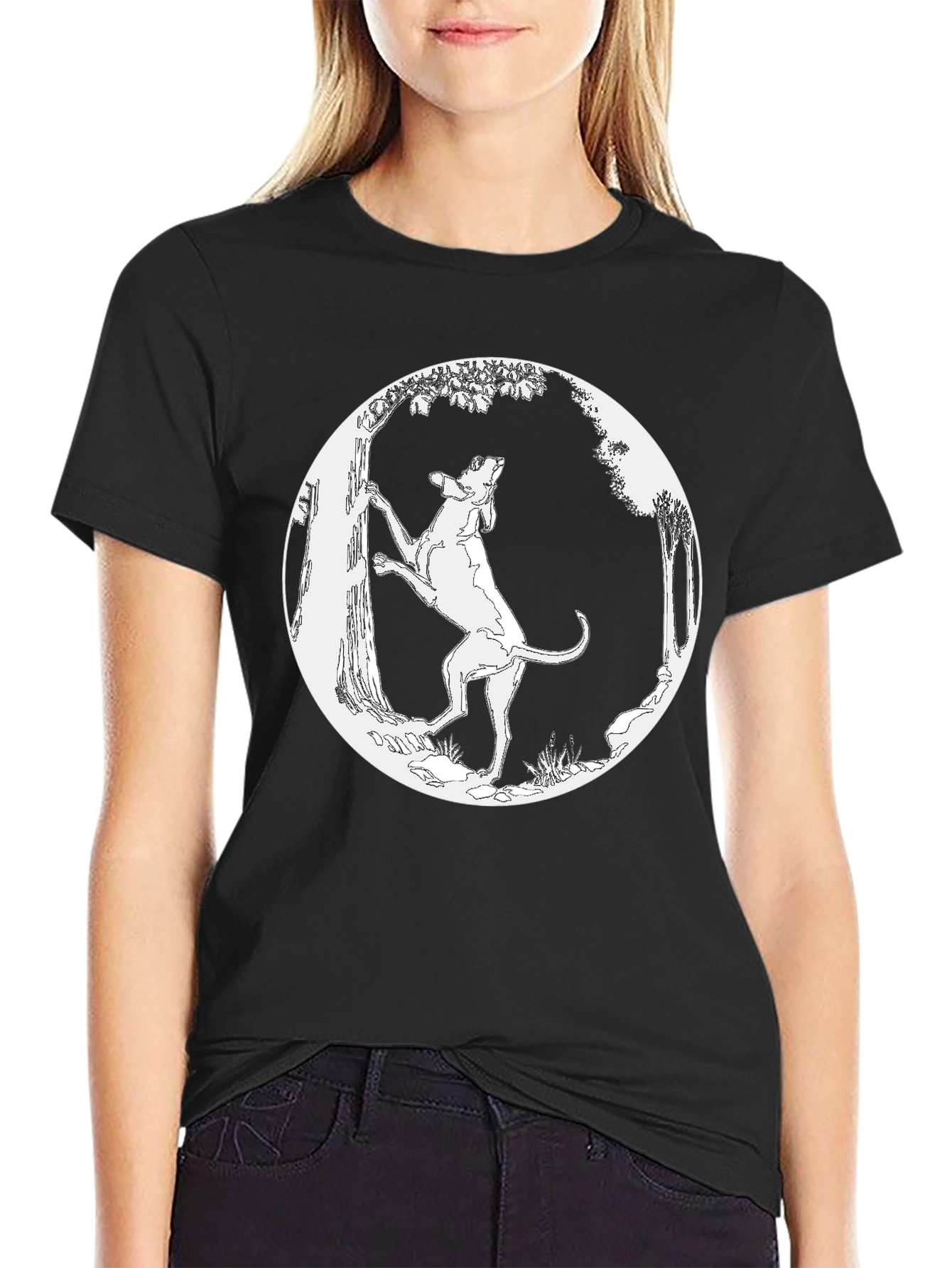 Hound Dog T-Shirt - Black Graphic Tee