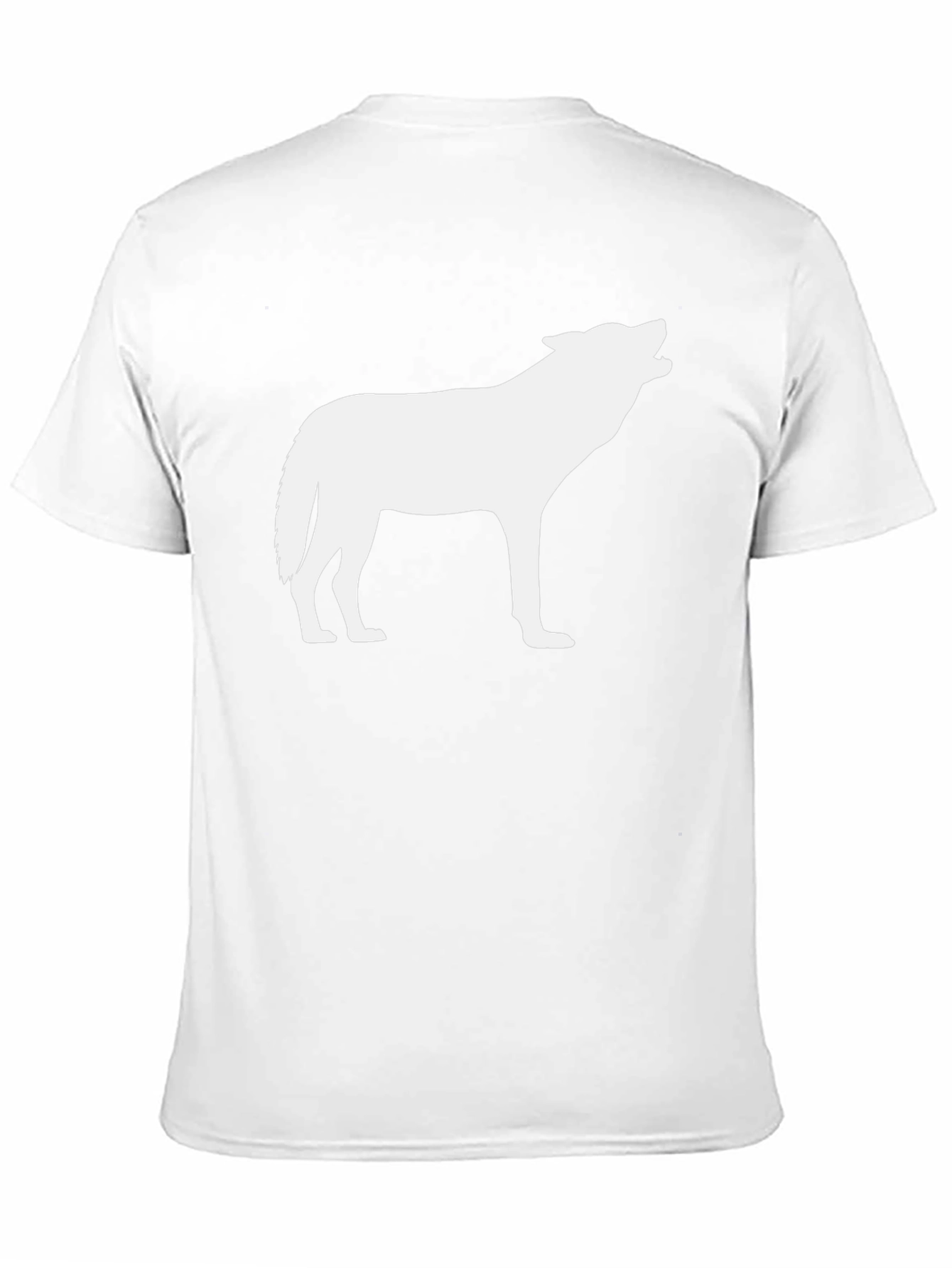 Wolf Silhouette Graphic T-Shirt - Black