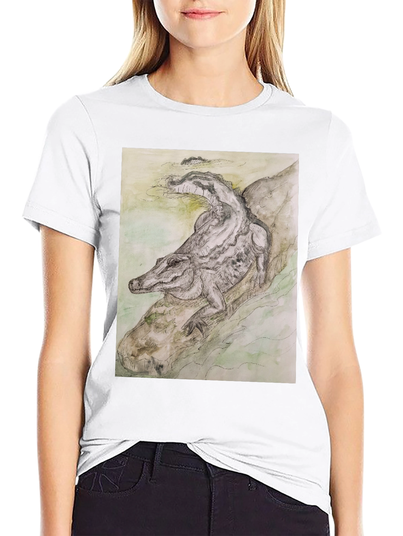 Alligator Graphic Tee - Unique Reptile Design