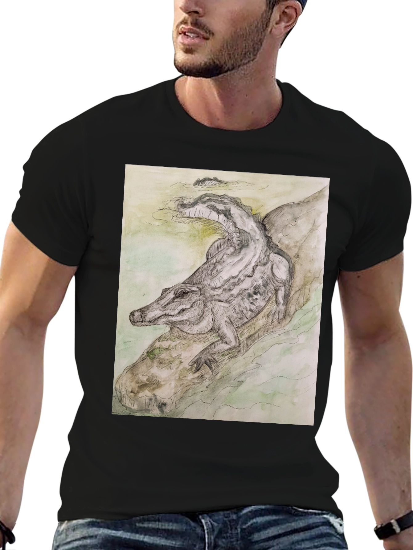 Alligator Graphic Tee - Unique Reptile Design