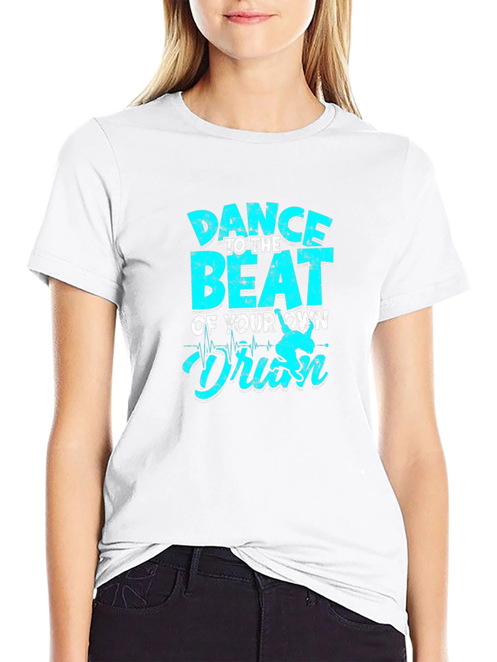 Dance to the Beat Graphic Tee - Black