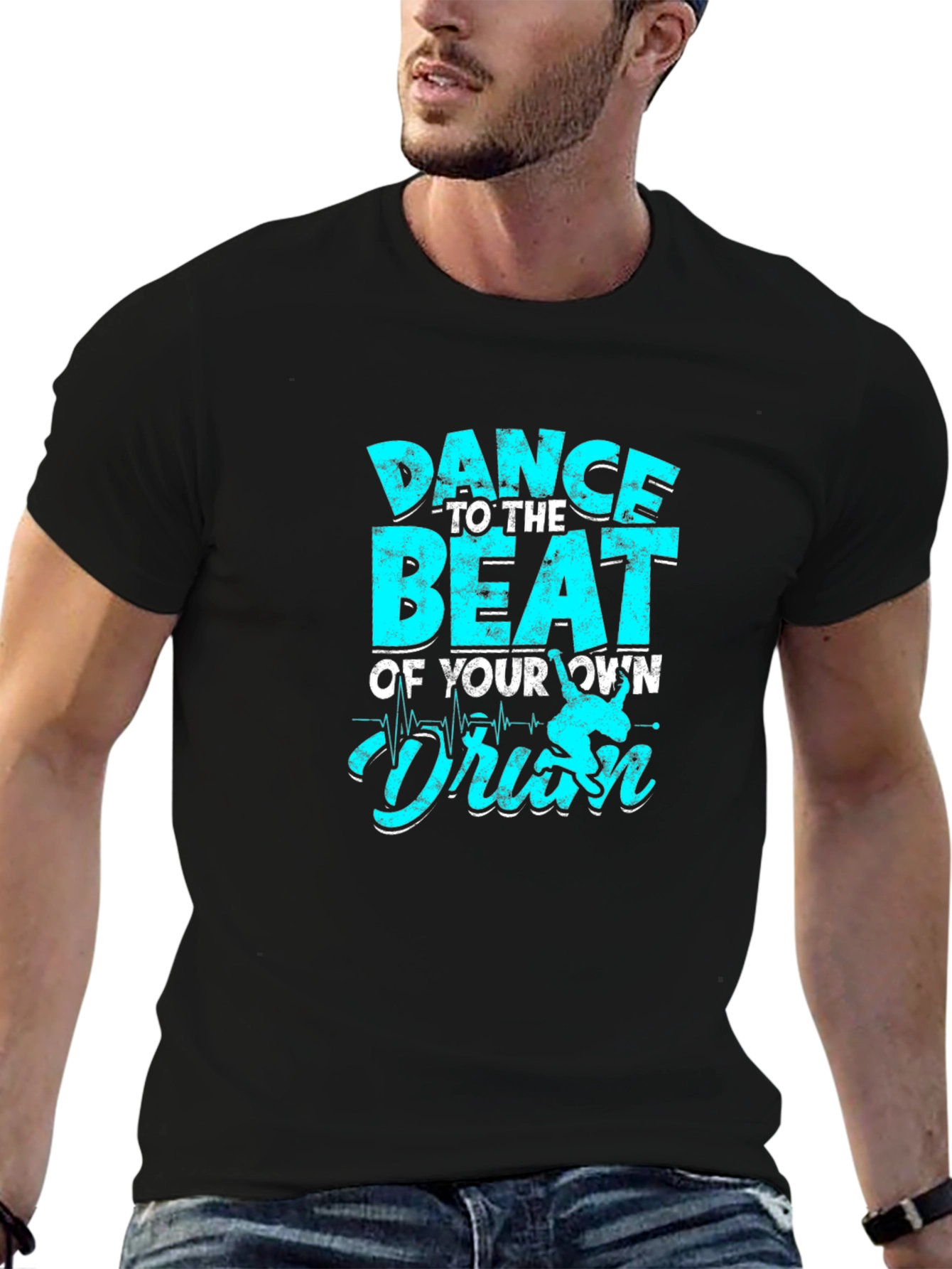 Dance to the Beat Graphic Tee - Black