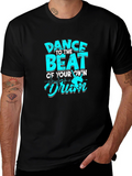Dance to the Beat Graphic Tee - Black