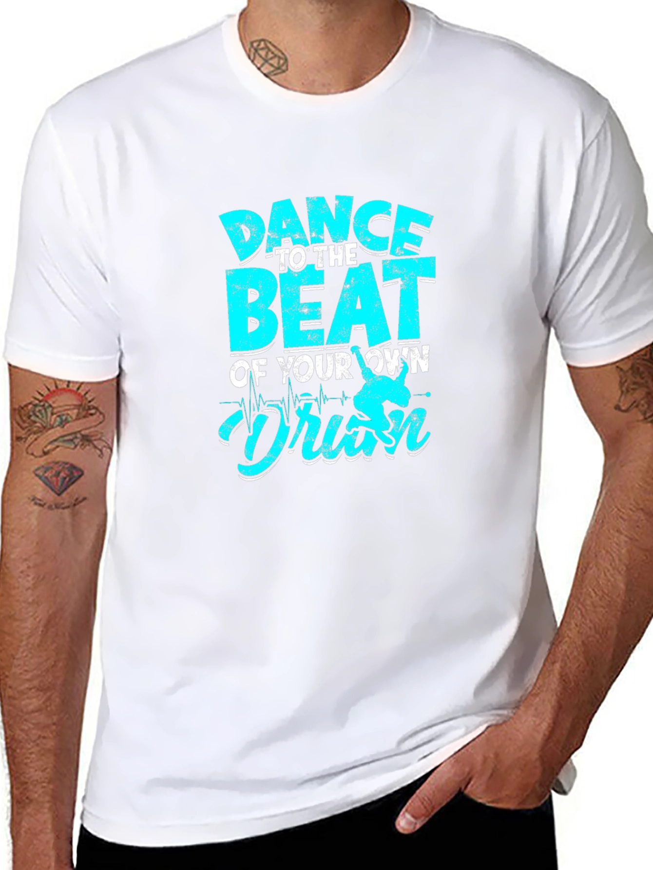 Dance to the Beat Graphic Tee - Black