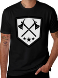 Axe & Stars Graphic T-Shirt - Mens Black Tee