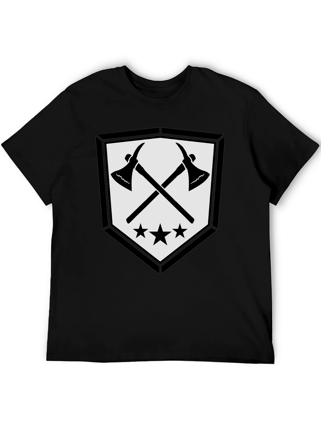 Axe & Stars Graphic T-Shirt - Mens Black Tee