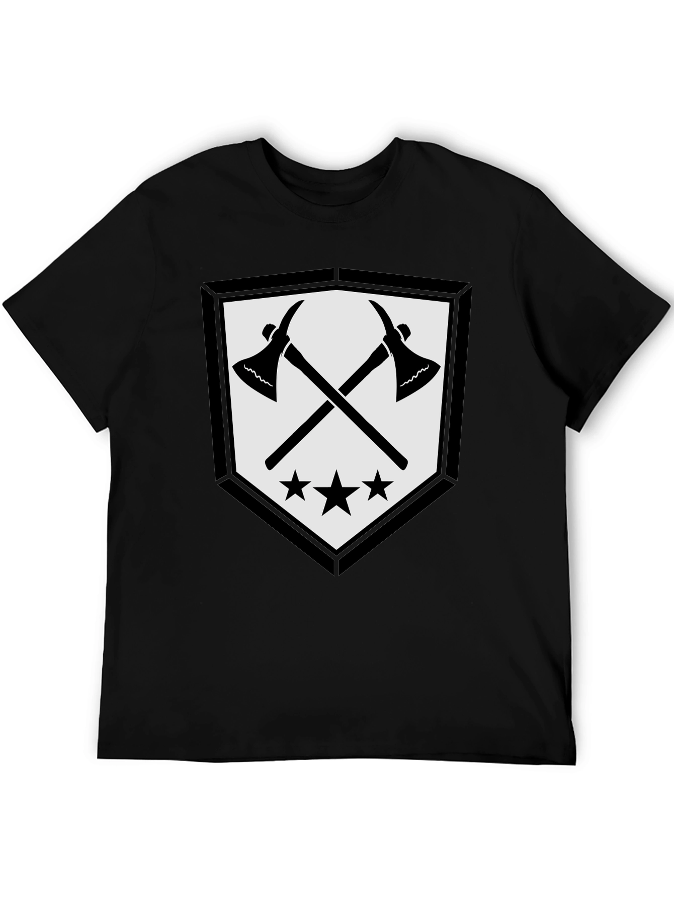 Axe & Stars Graphic T-Shirt - Mens Black Tee