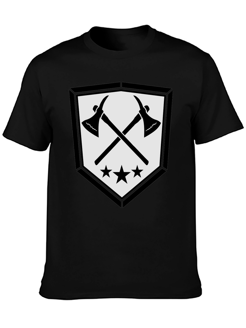 Axe & Stars Graphic T-Shirt - Mens Black Tee
