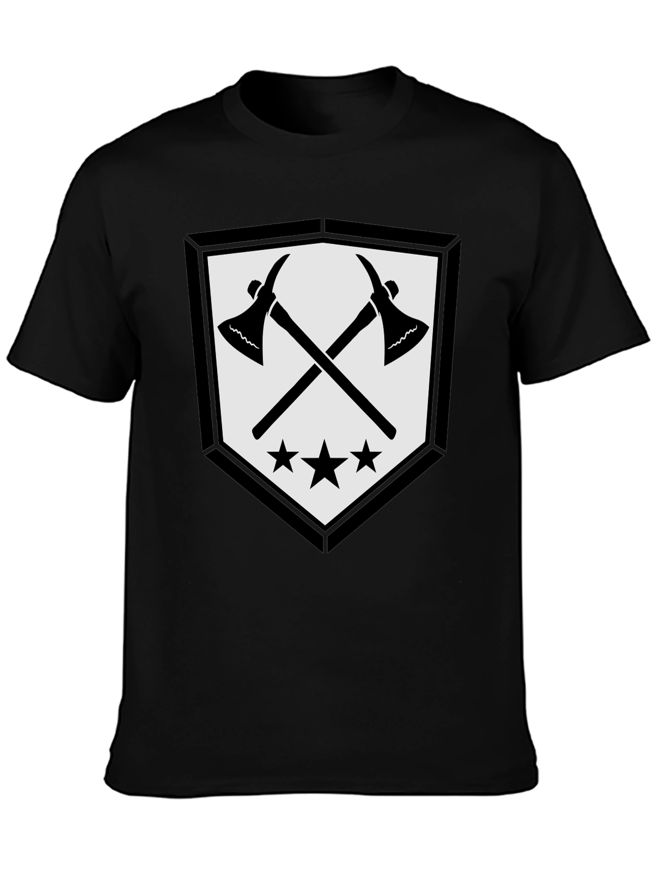Axe & Stars Graphic T-Shirt - Mens Black Tee