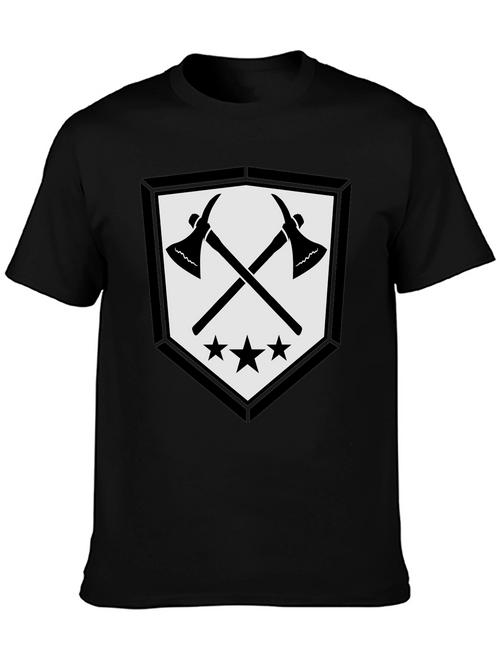 Axe & Stars Graphic T-Shirt - Mens Black Tee