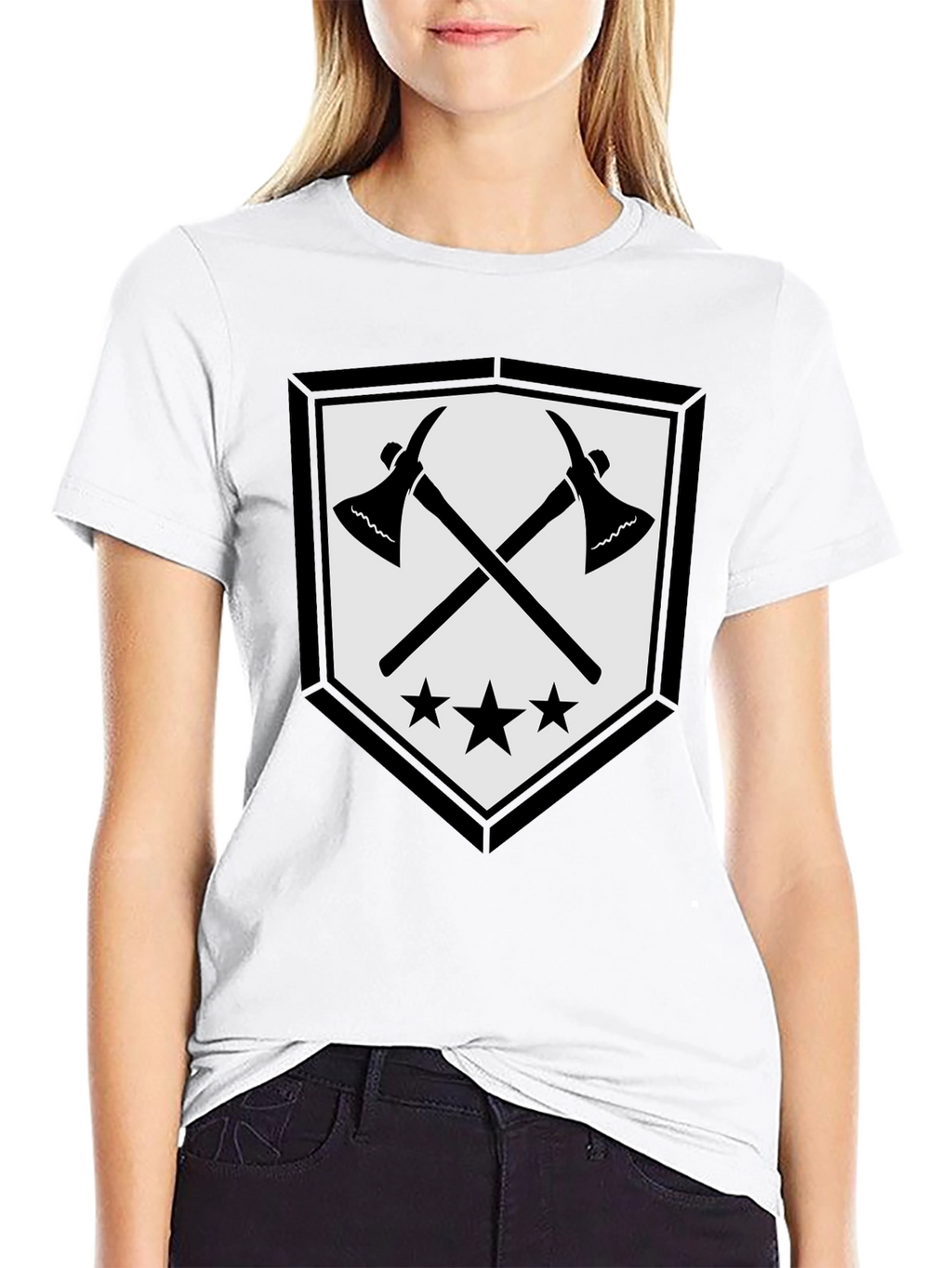 Axe & Stars Graphic T-Shirt - Mens Black Tee