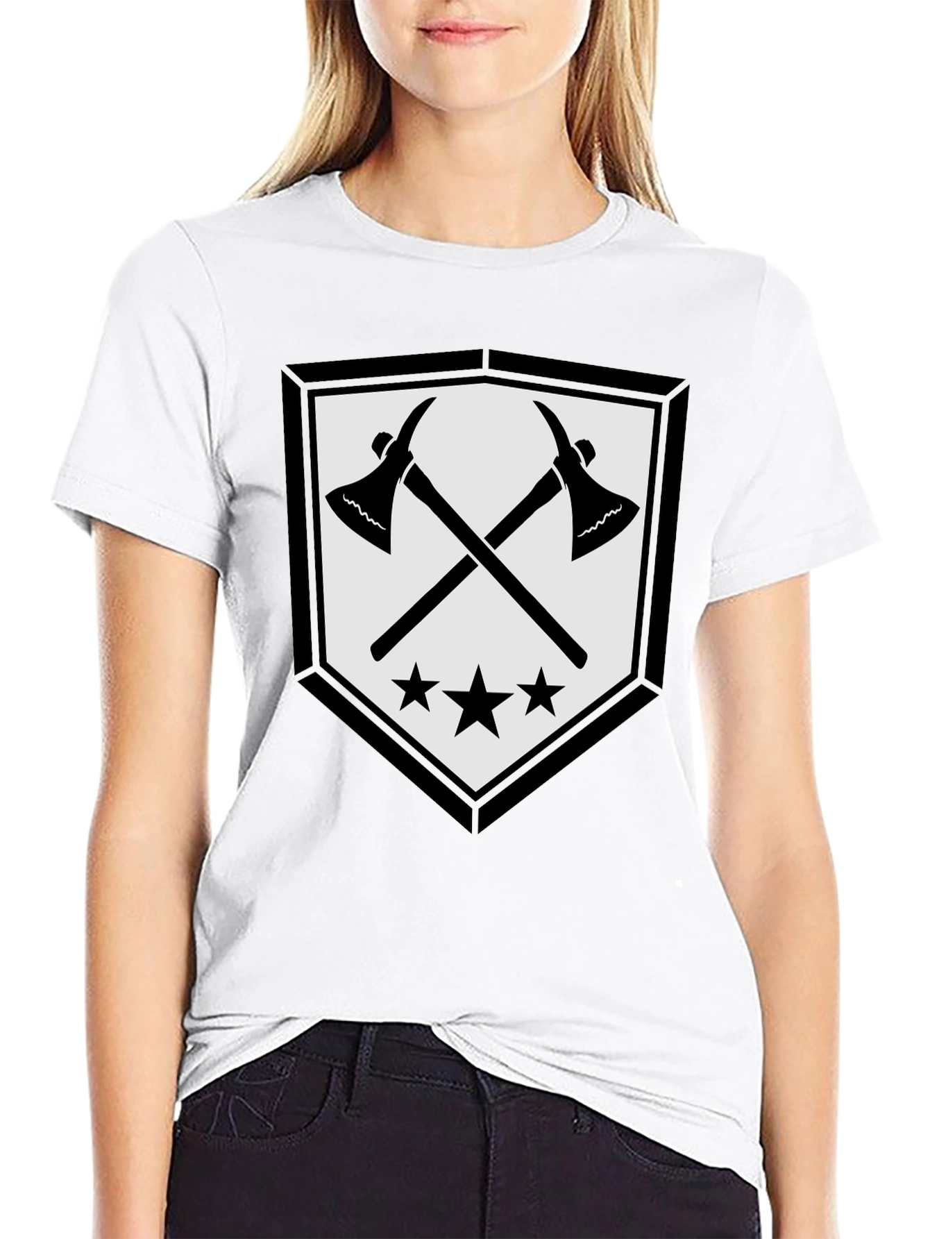Axe & Stars Graphic T-Shirt - Mens Black Tee