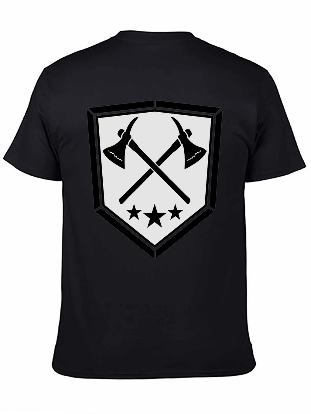 Axe & Stars Graphic T-Shirt - Mens Black Tee