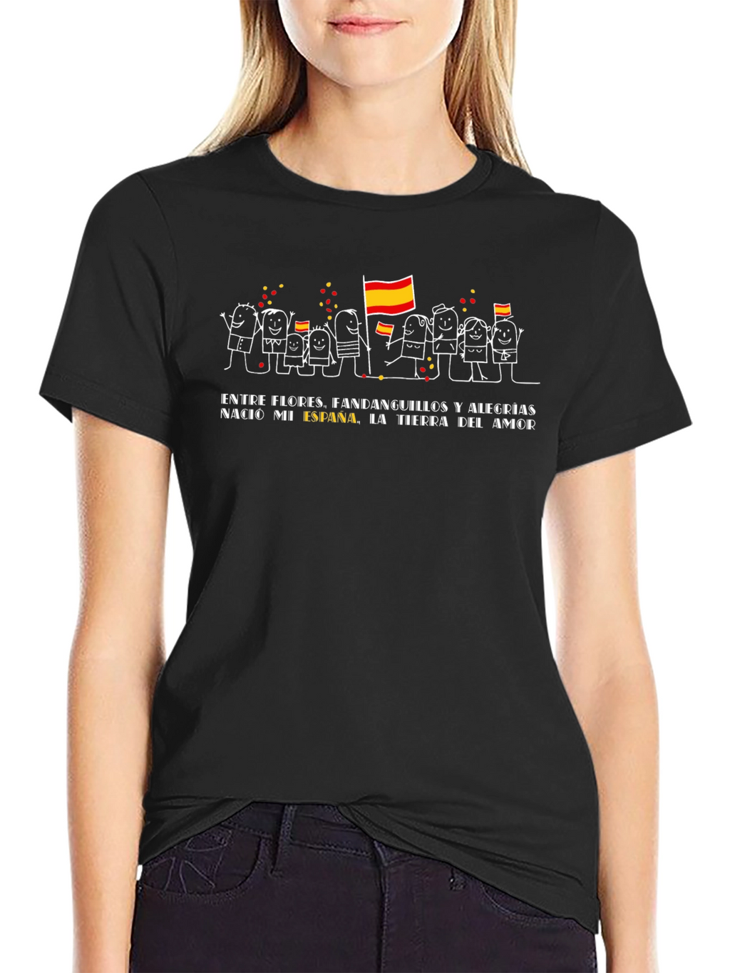 España Pride Black Tee - Land of Love
