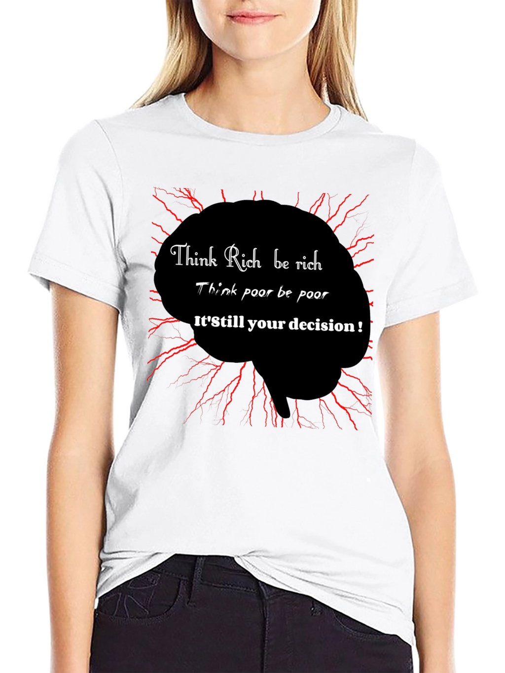 Think Rich T-Shirt Motivational Design