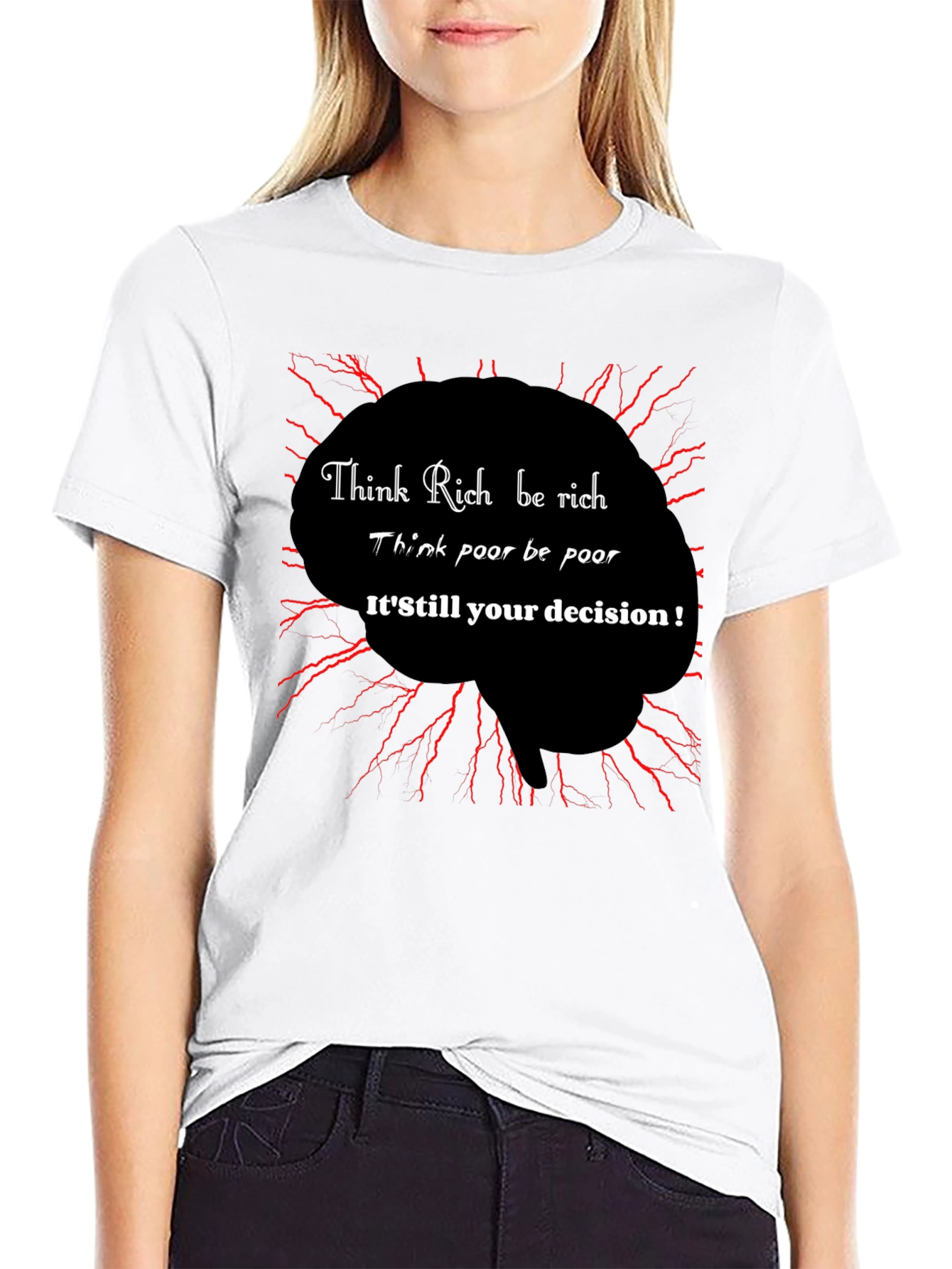 Think Rich T-Shirt Motivational Design