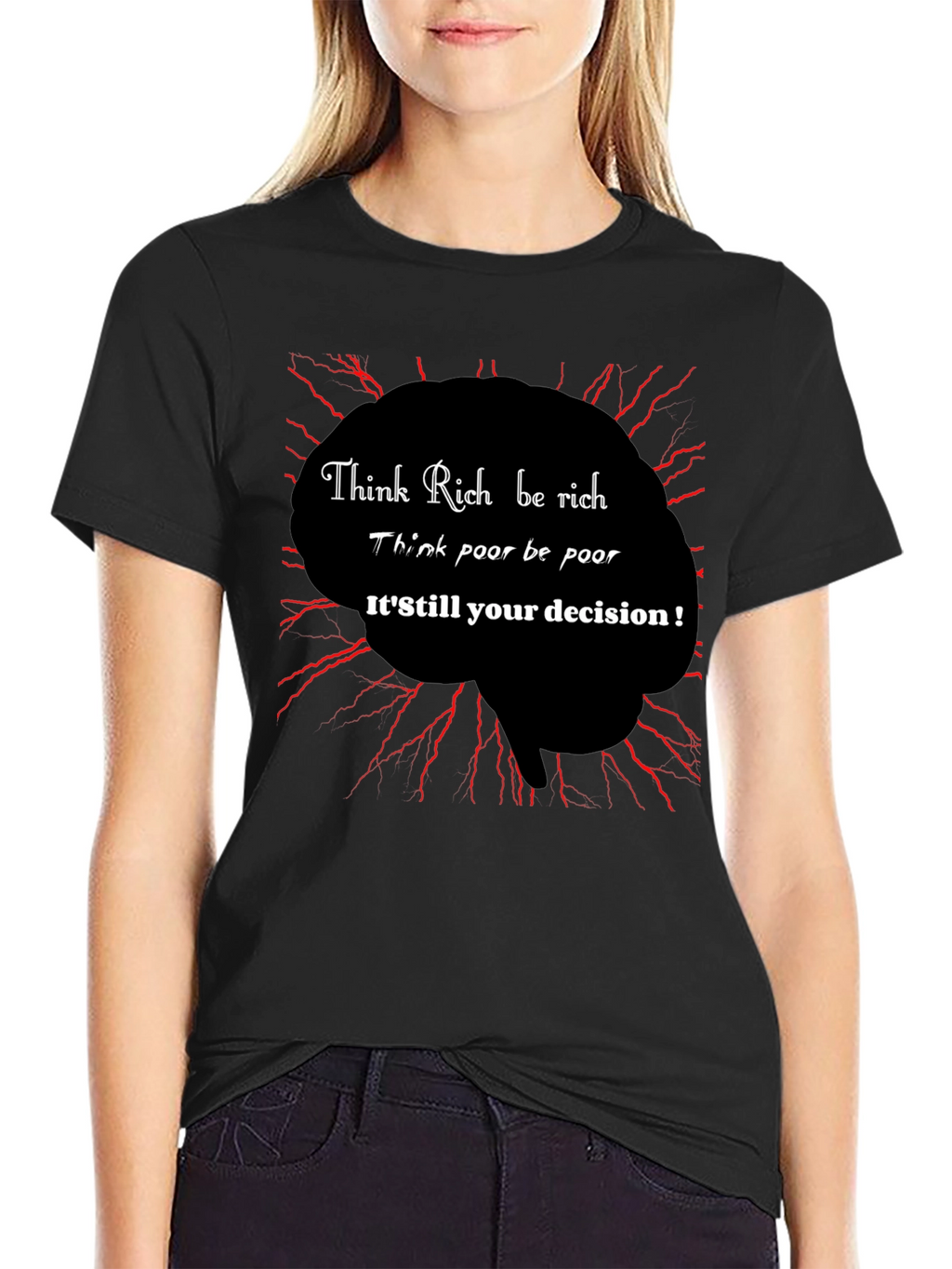 Think Rich T-Shirt Motivational Design