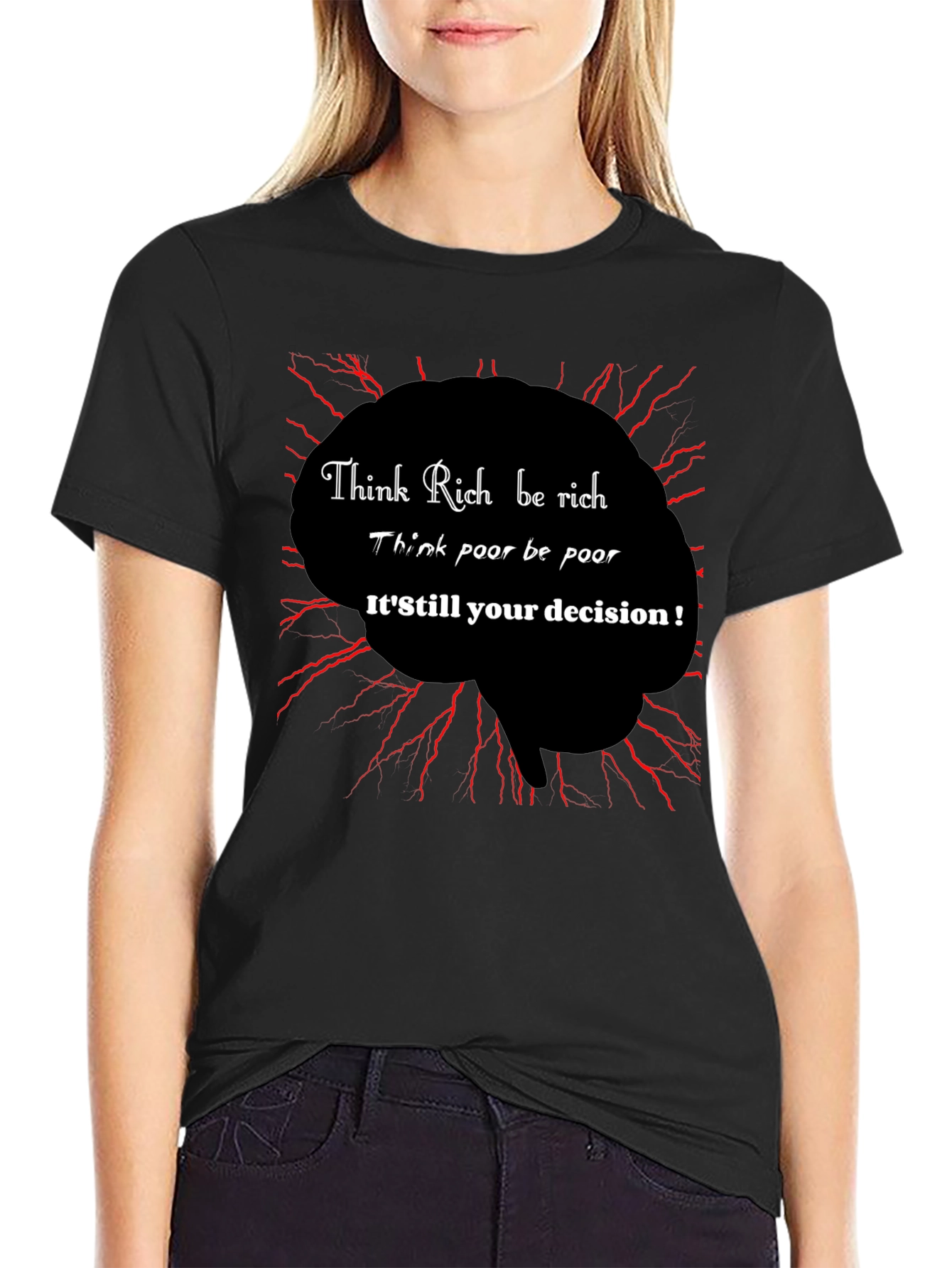Think Rich T-Shirt Motivational Design