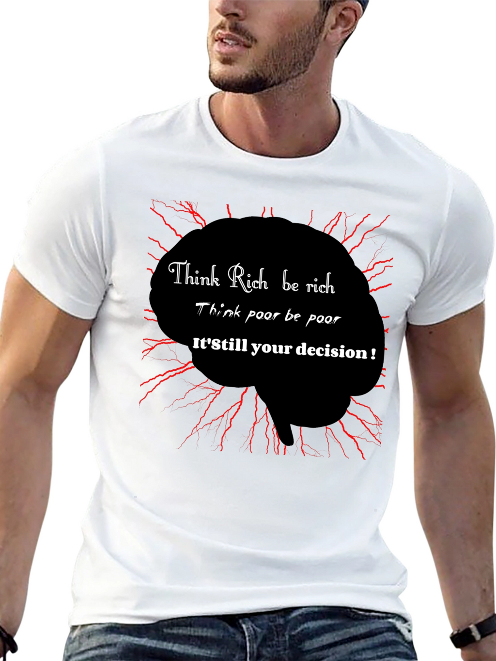 Think Rich T-Shirt Motivational Design