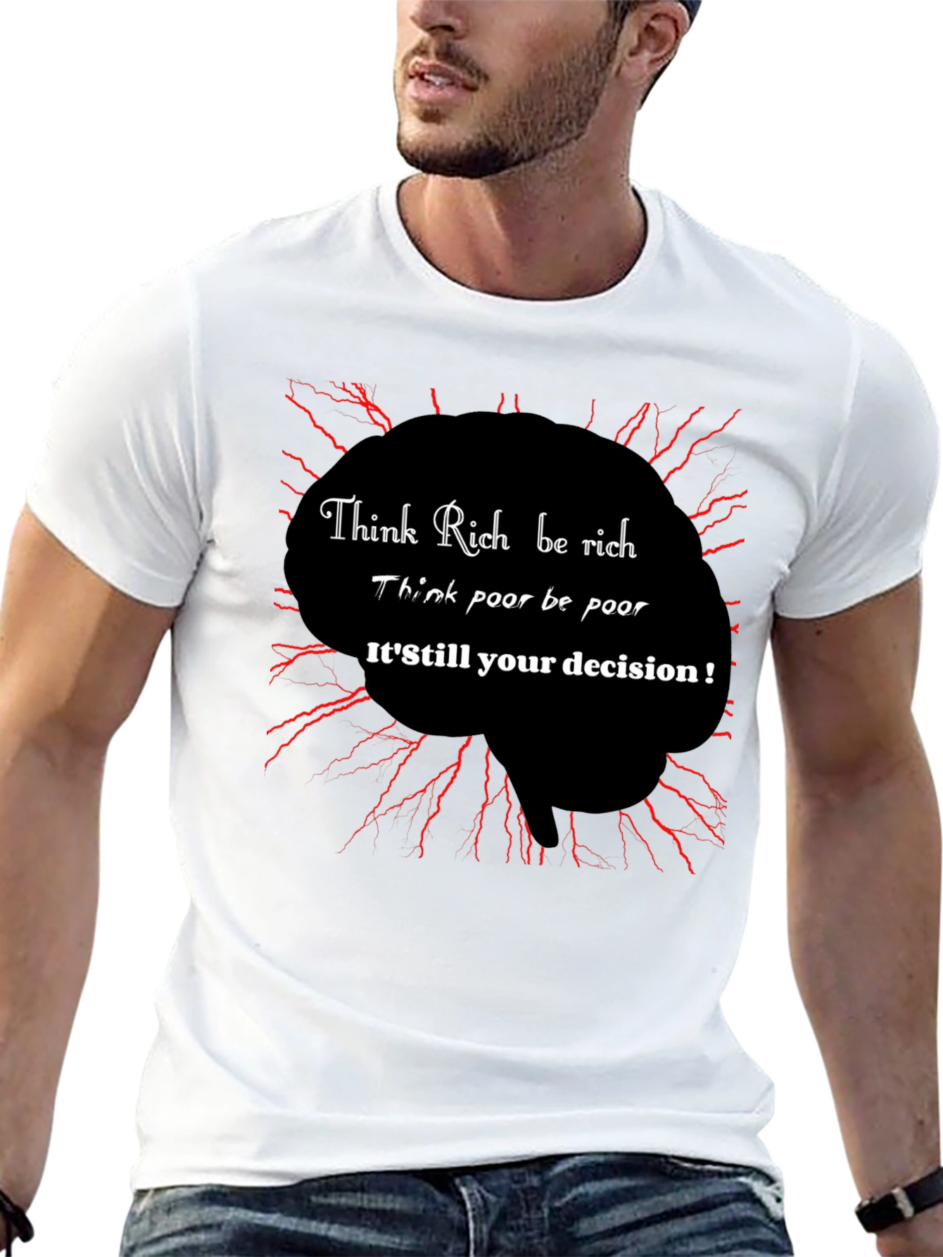 Think Rich T-Shirt Motivational Design