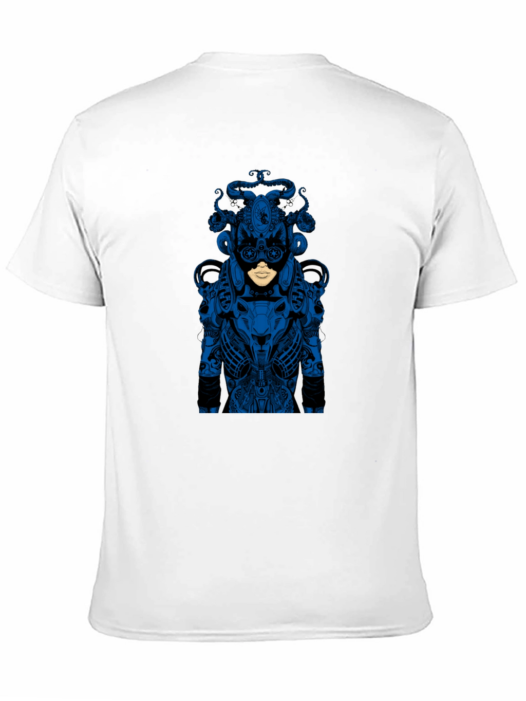 Graphic Black T-Shirt - Blue Medusa Design