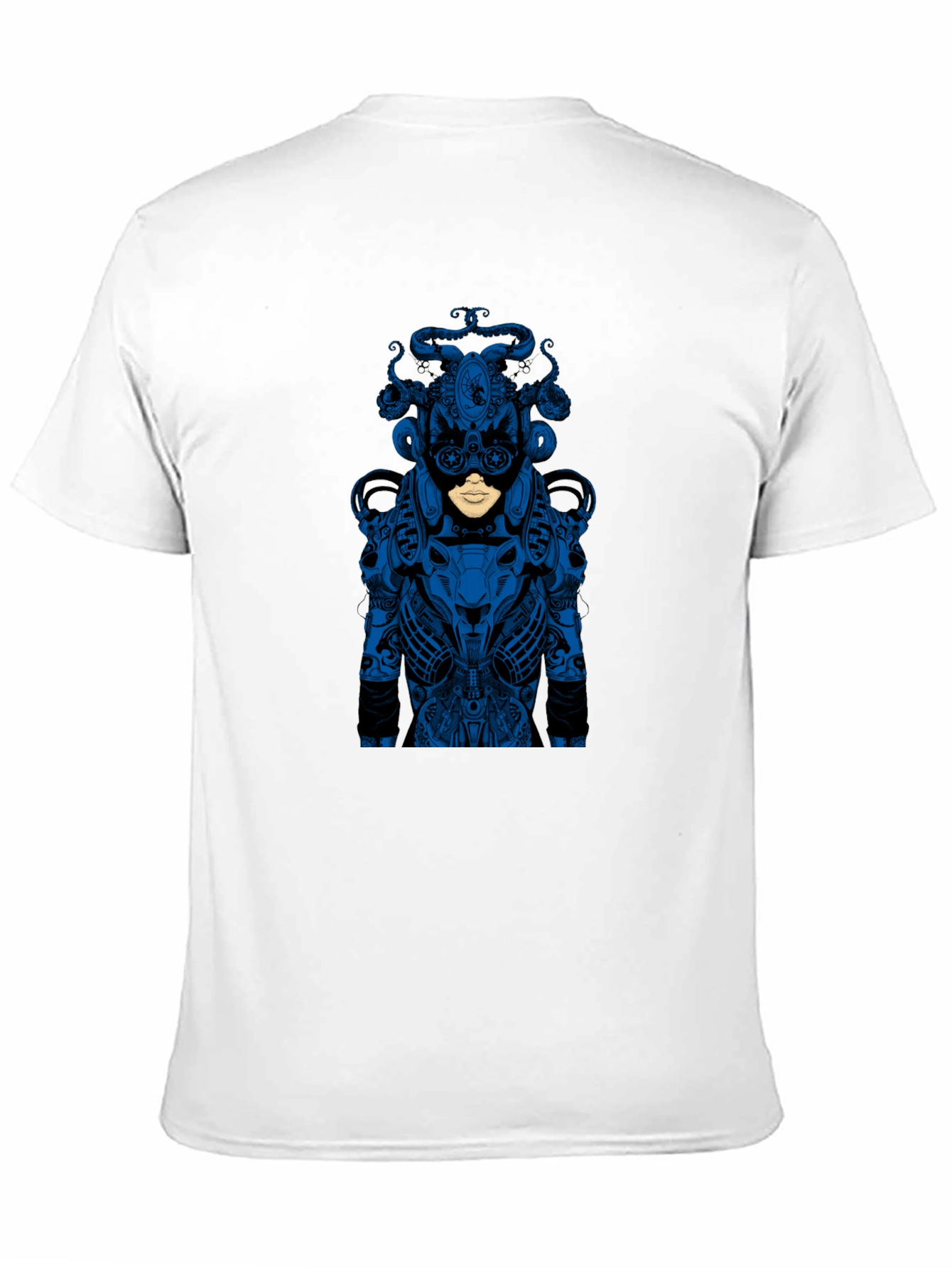 Graphic Black T-Shirt - Blue Medusa Design