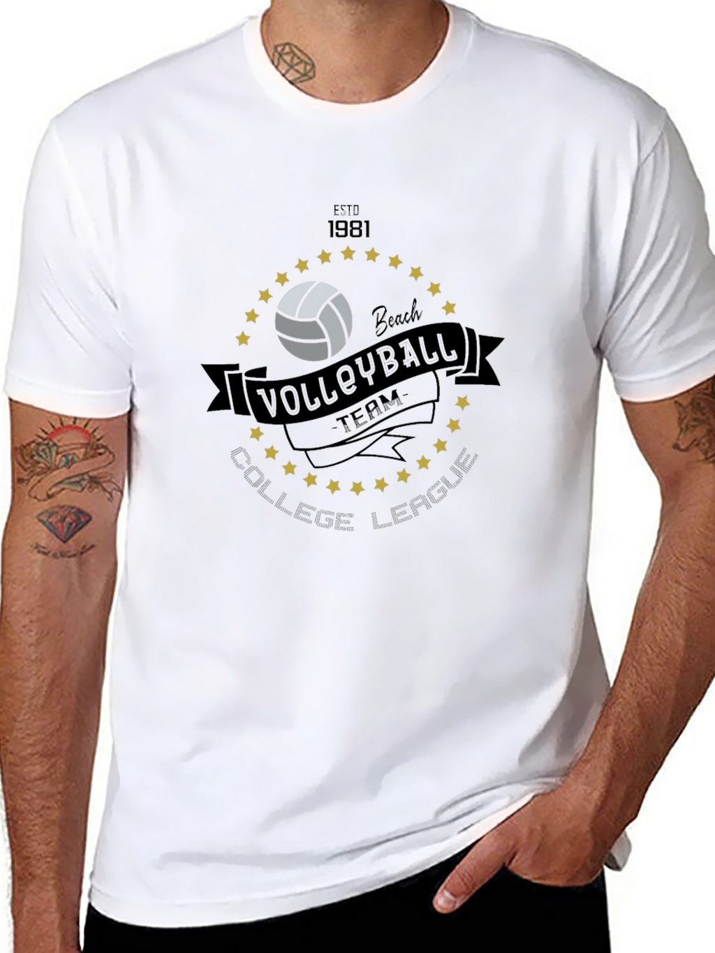 Volleyball Team College League T-Shirt