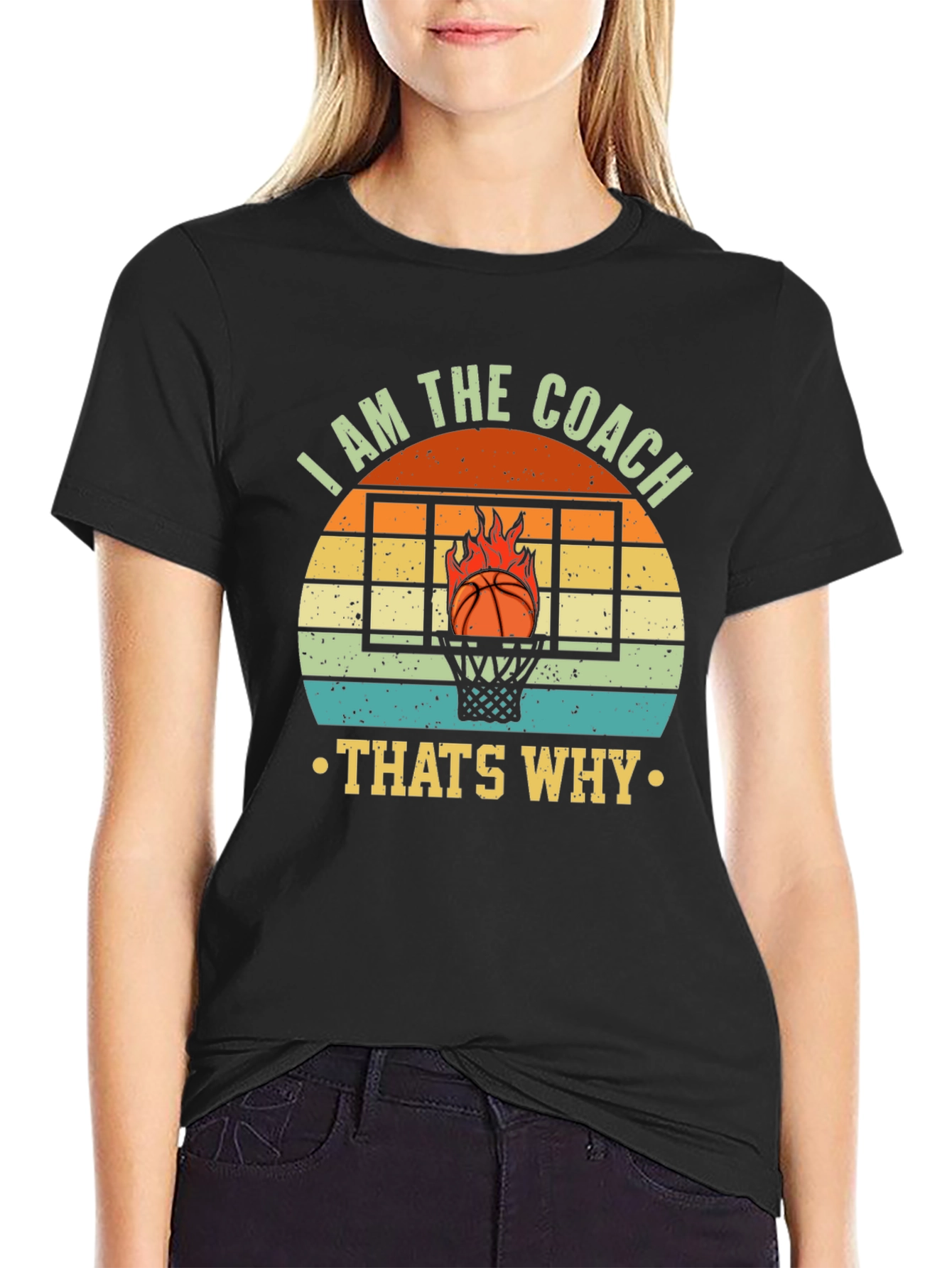 I AM THE COACH Basketball Graphic T-Shirt